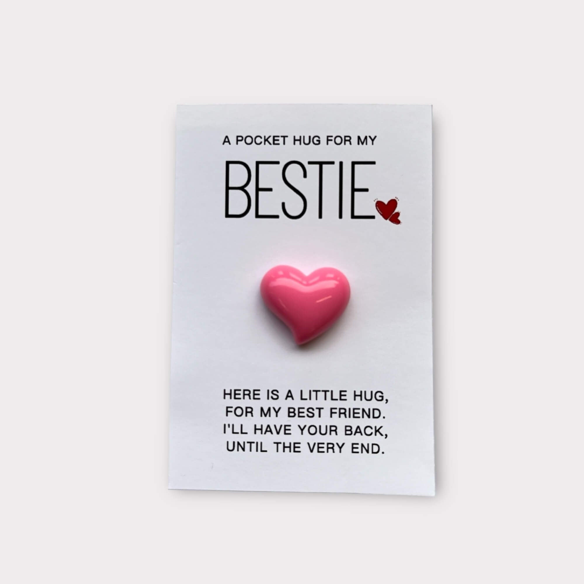 Broekzakknuffel voor bestie, teken van vriendschap en steun.