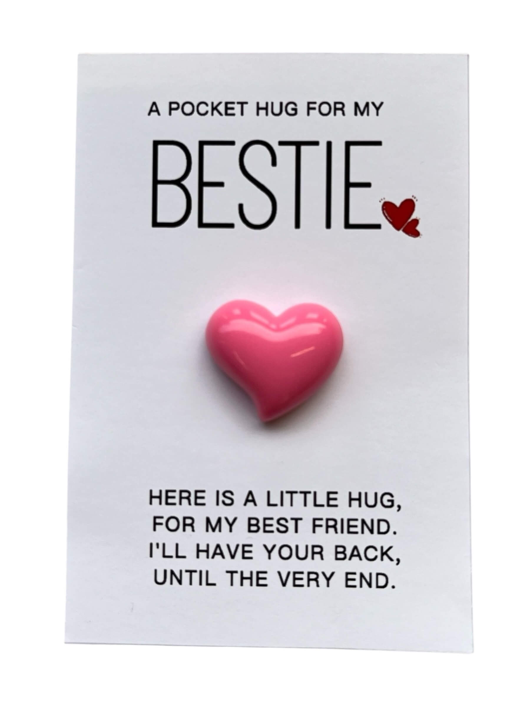 Broekzakknuffel voor bestie, teken van vriendschap en steun.