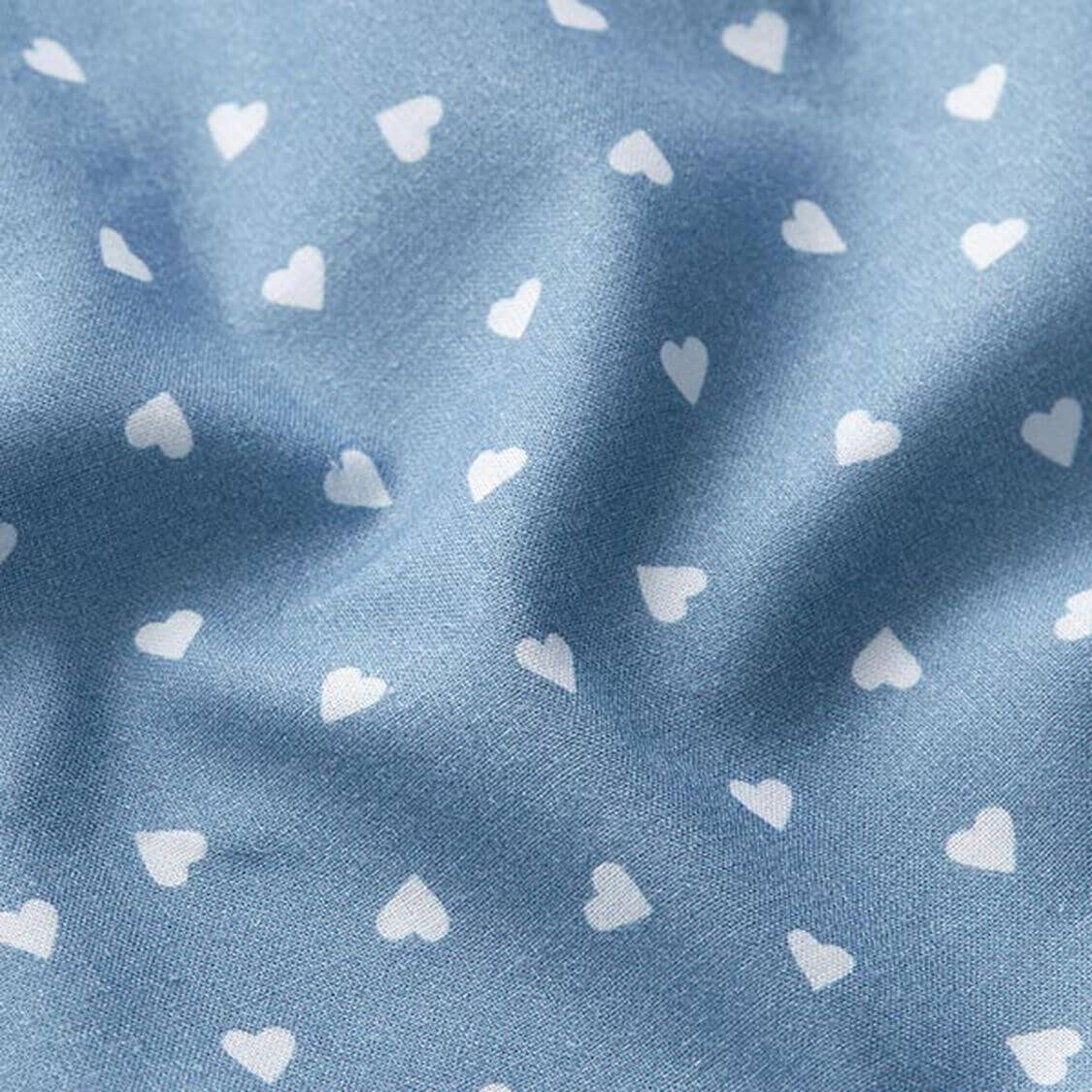 Stofimpressie van het Dromerig Blauw hart