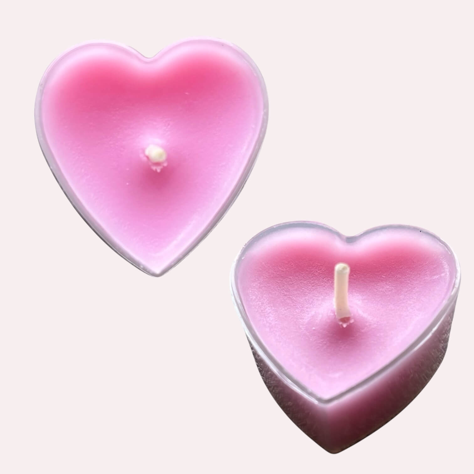 Roze hartenkaarsje, voor extra warmte en sfeer