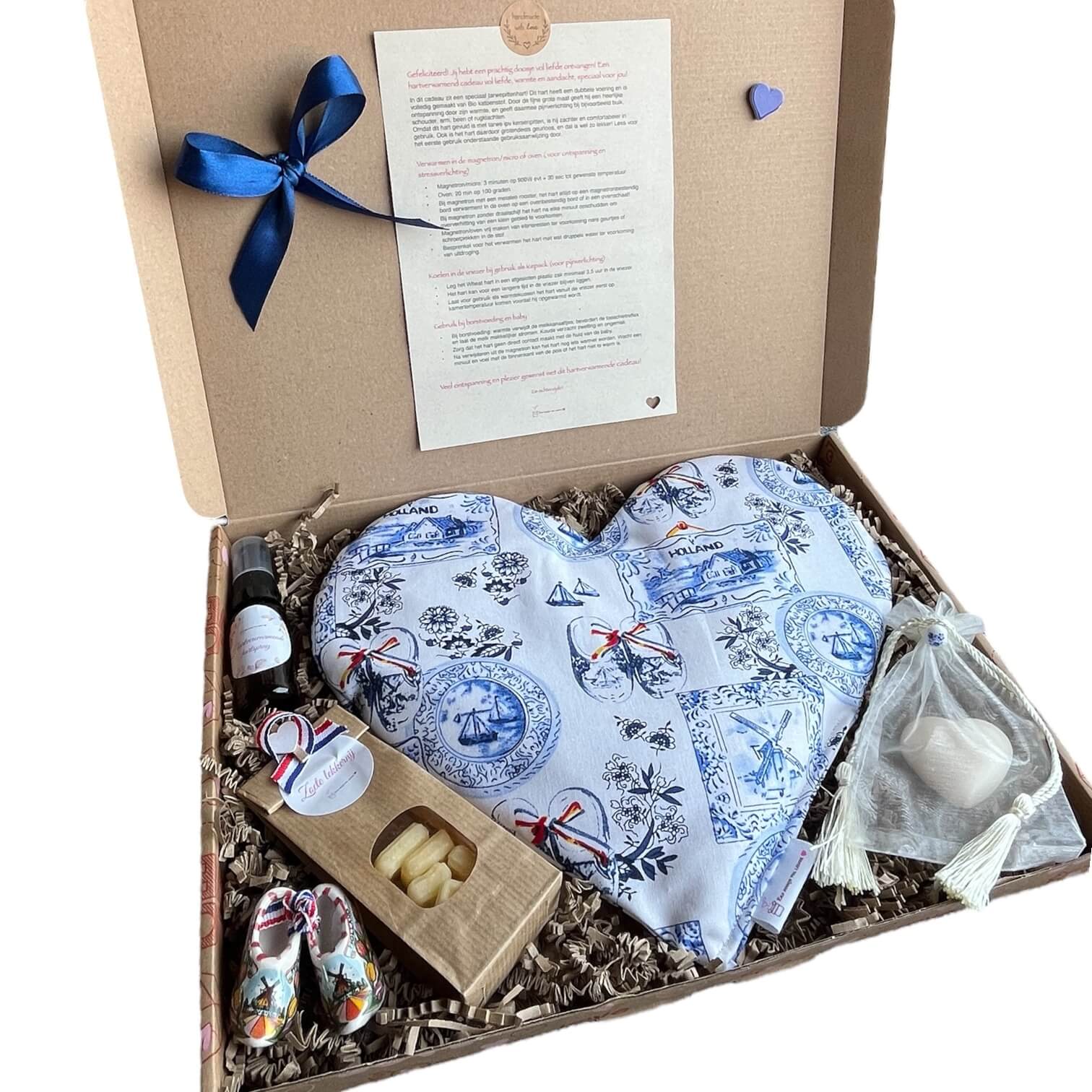 Handgemaakt Hollands Hart, gezellig brievenbuscadeau met Hollandse touch