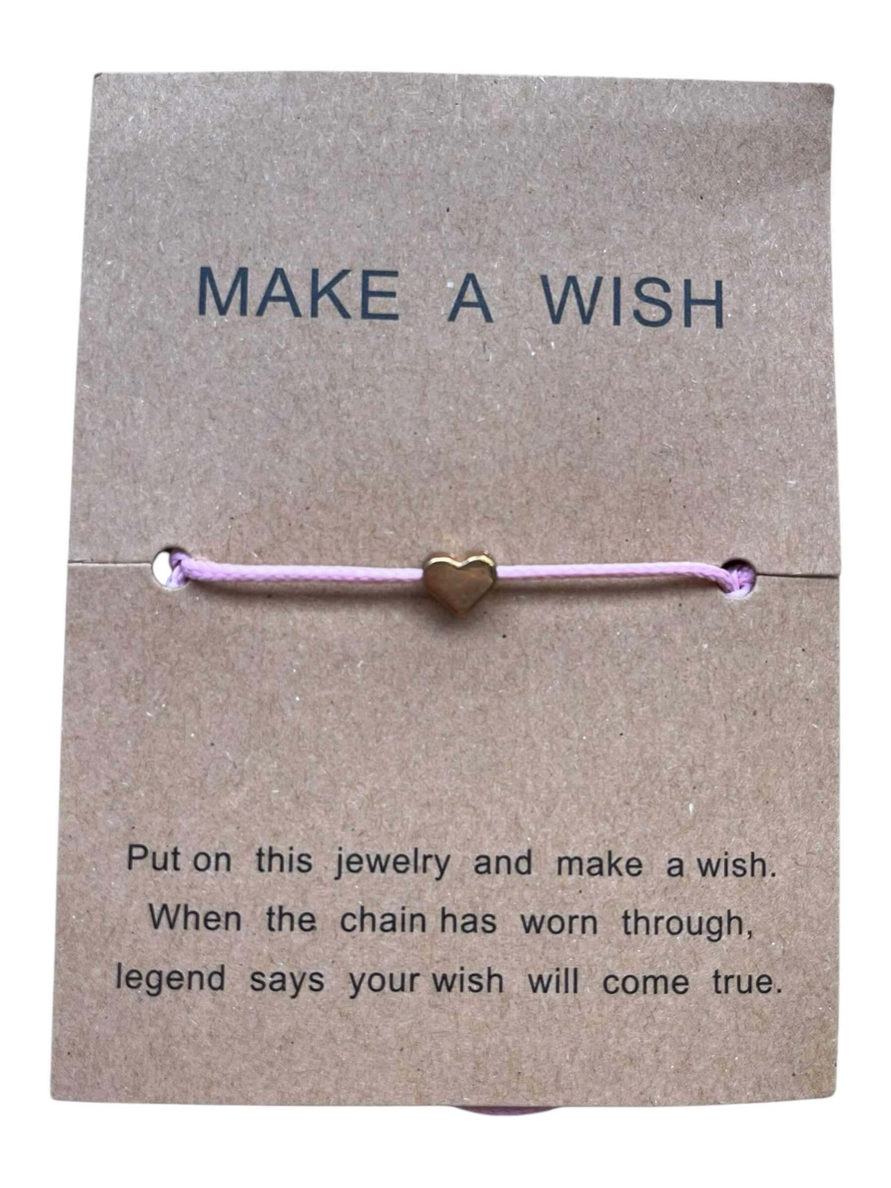 Wensarmbandje met hartje, warm en persoonlijk gebaar om te geven.