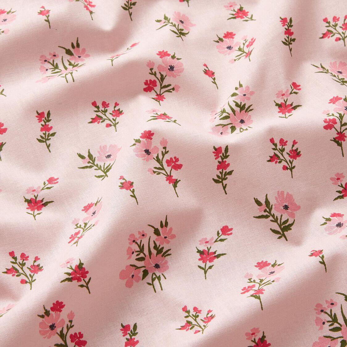 Stofimpressie van het Roze Bloesem hart
