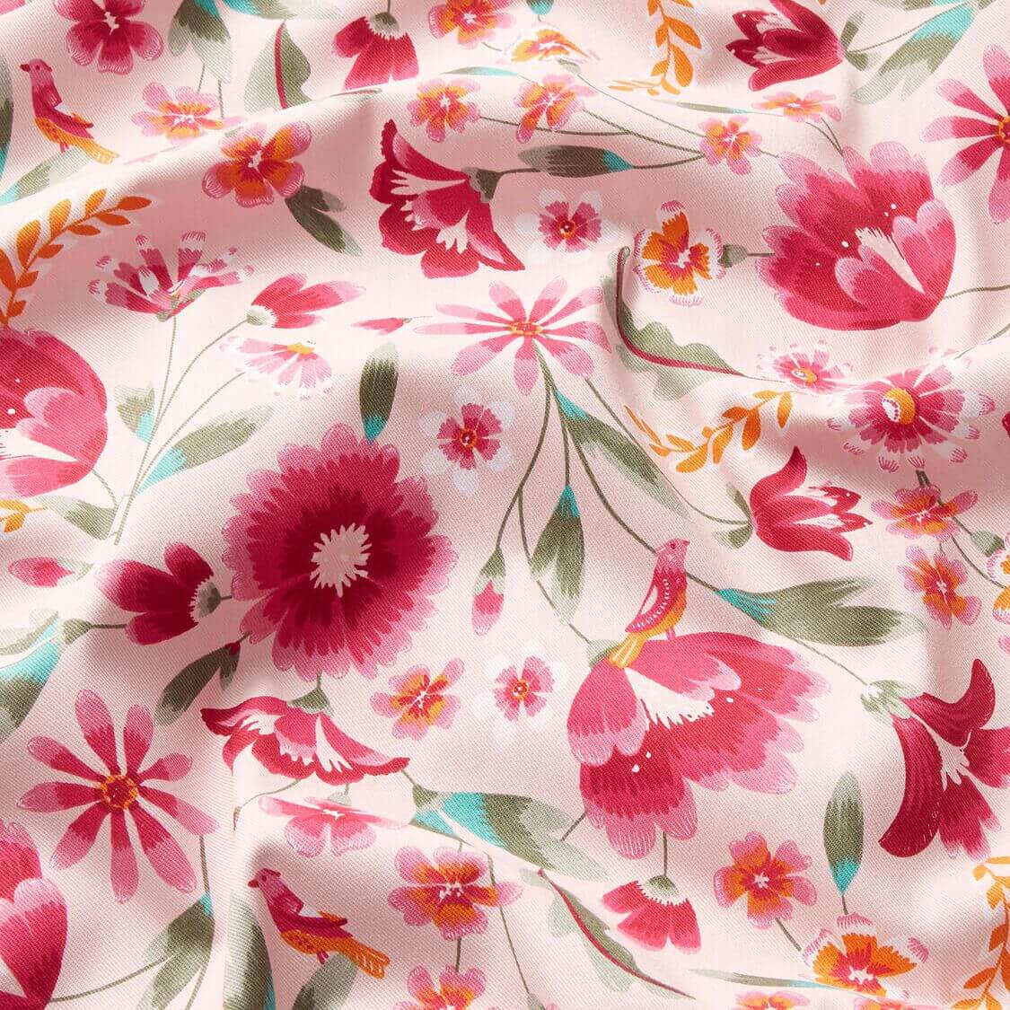 Stofimpressie van het Wilde Bloemen hart